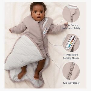Baby Sleeping Bag, Tog Sleep Sack, Baby Sleep Sack Dusty Pink 0-6 Months.